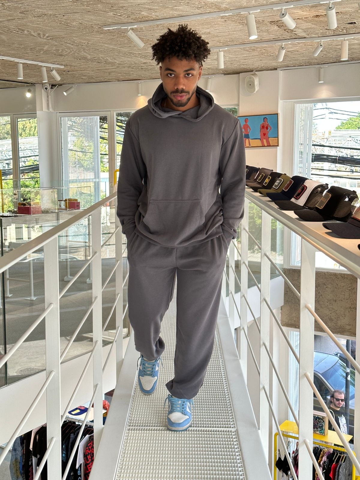 Grey Unisex Cotton Sweatpants