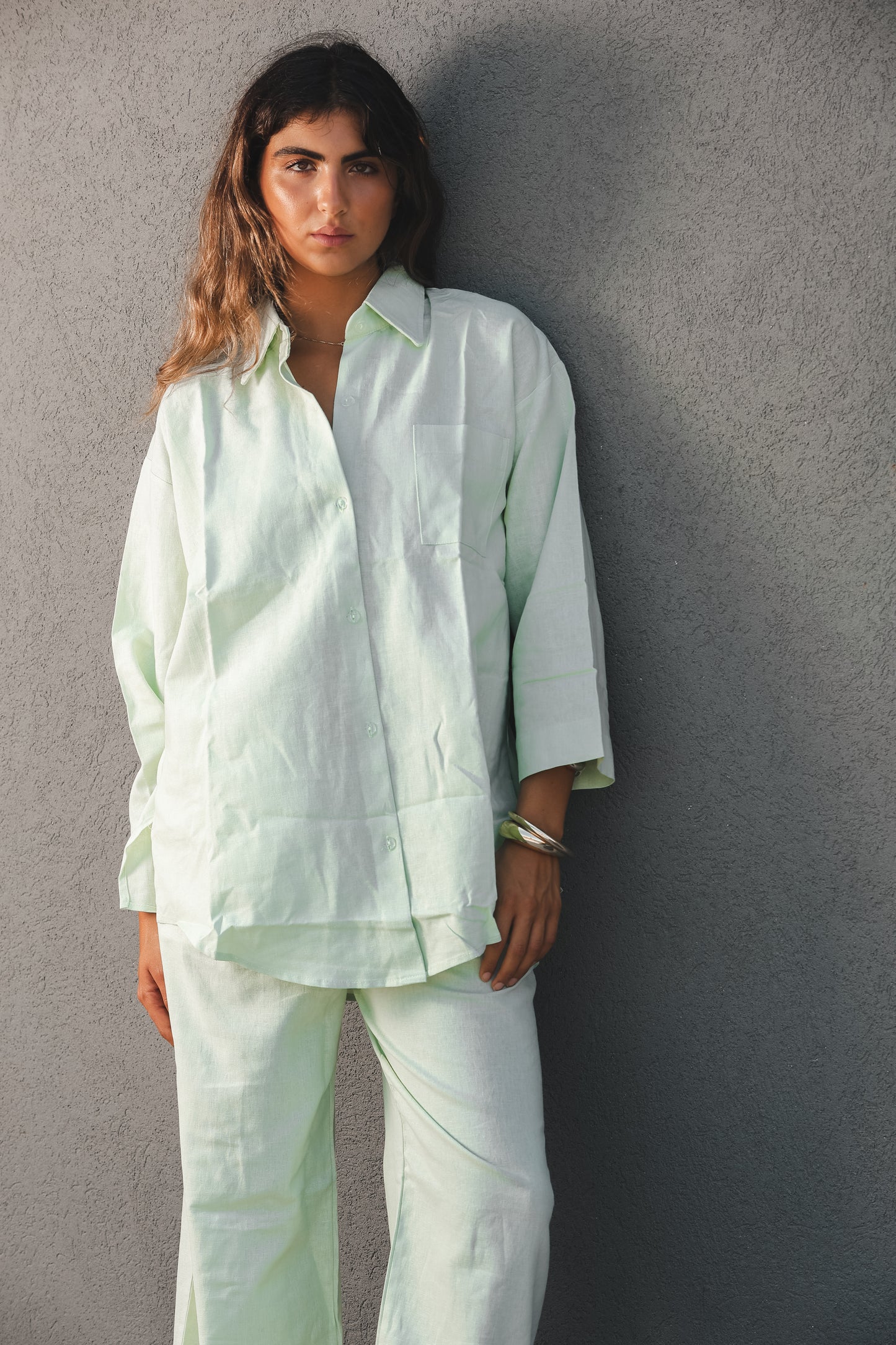 Light Green Linen Pants