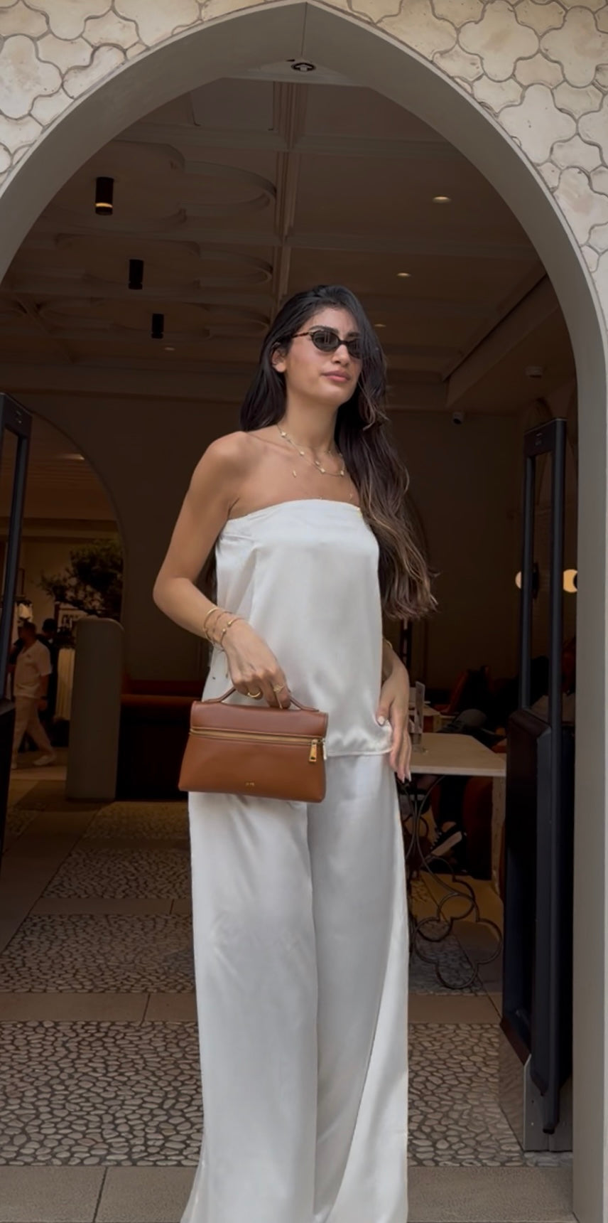 Ivory Strapless Satin Set