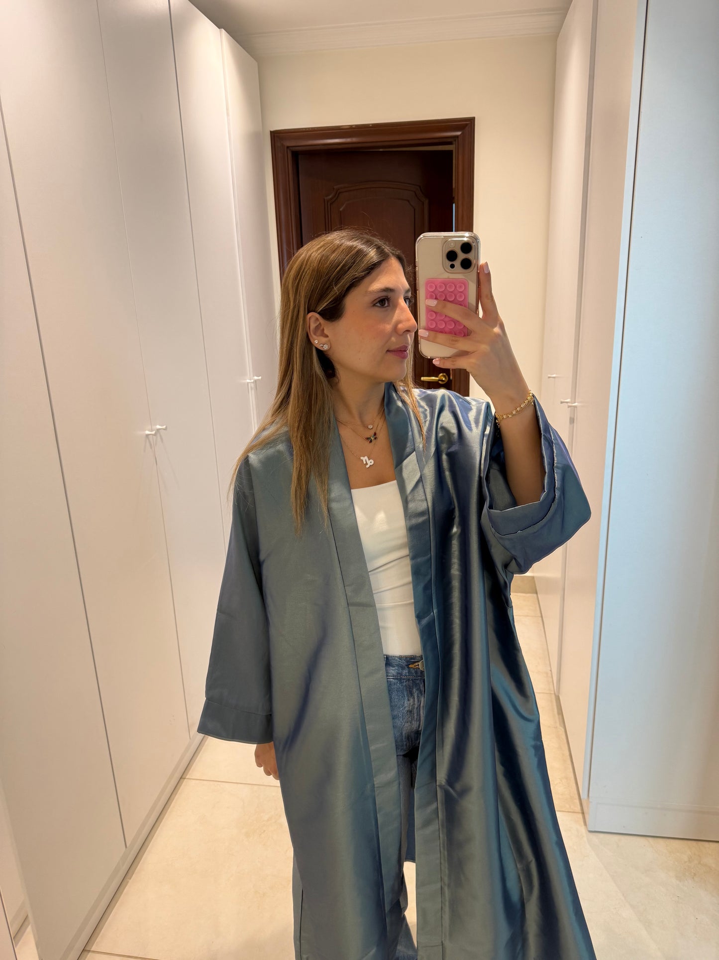 Blue Reflective Abaya