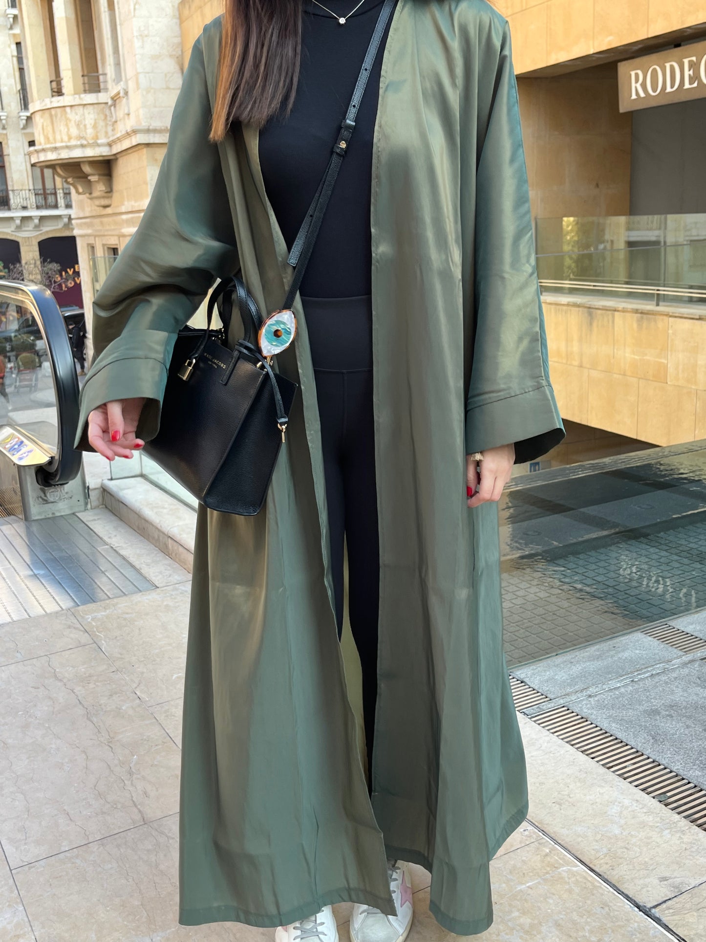 Green Reflective Abaya