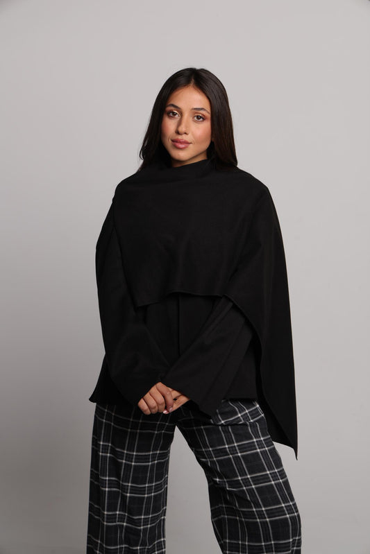 Camille Scarf Jacket - Noir