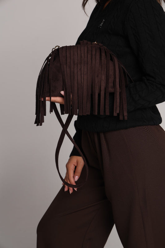 The Rodeo Fringe Bag - Espresso