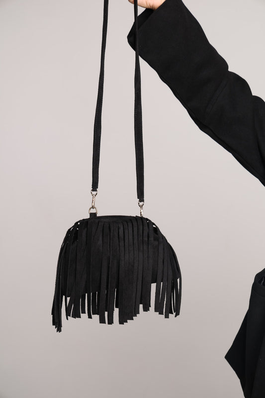 The Rodeo Fringe Bag - Black