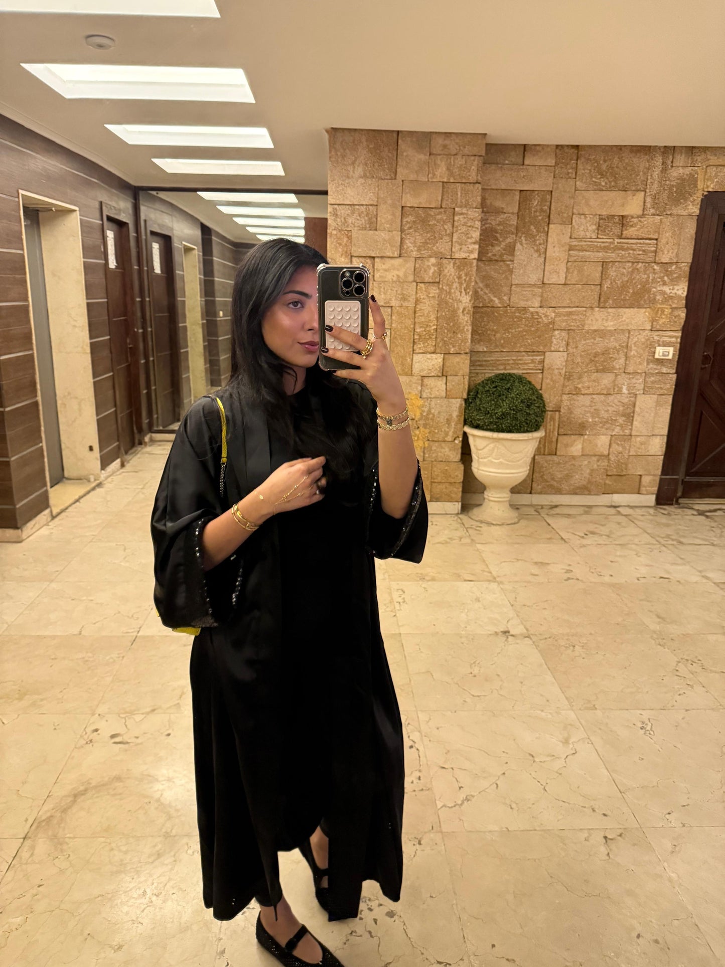 Black Satin Abaya