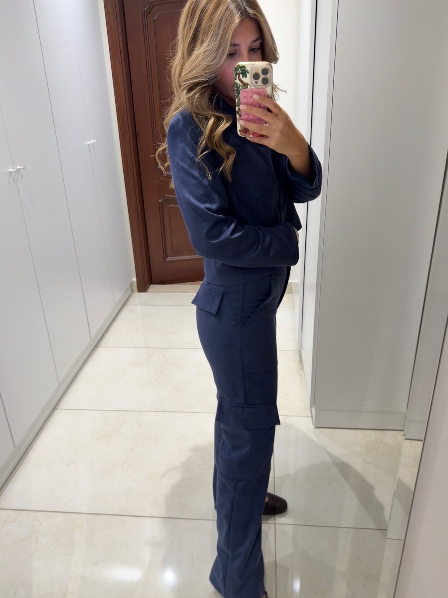 Navy Rum Cargo Trousers