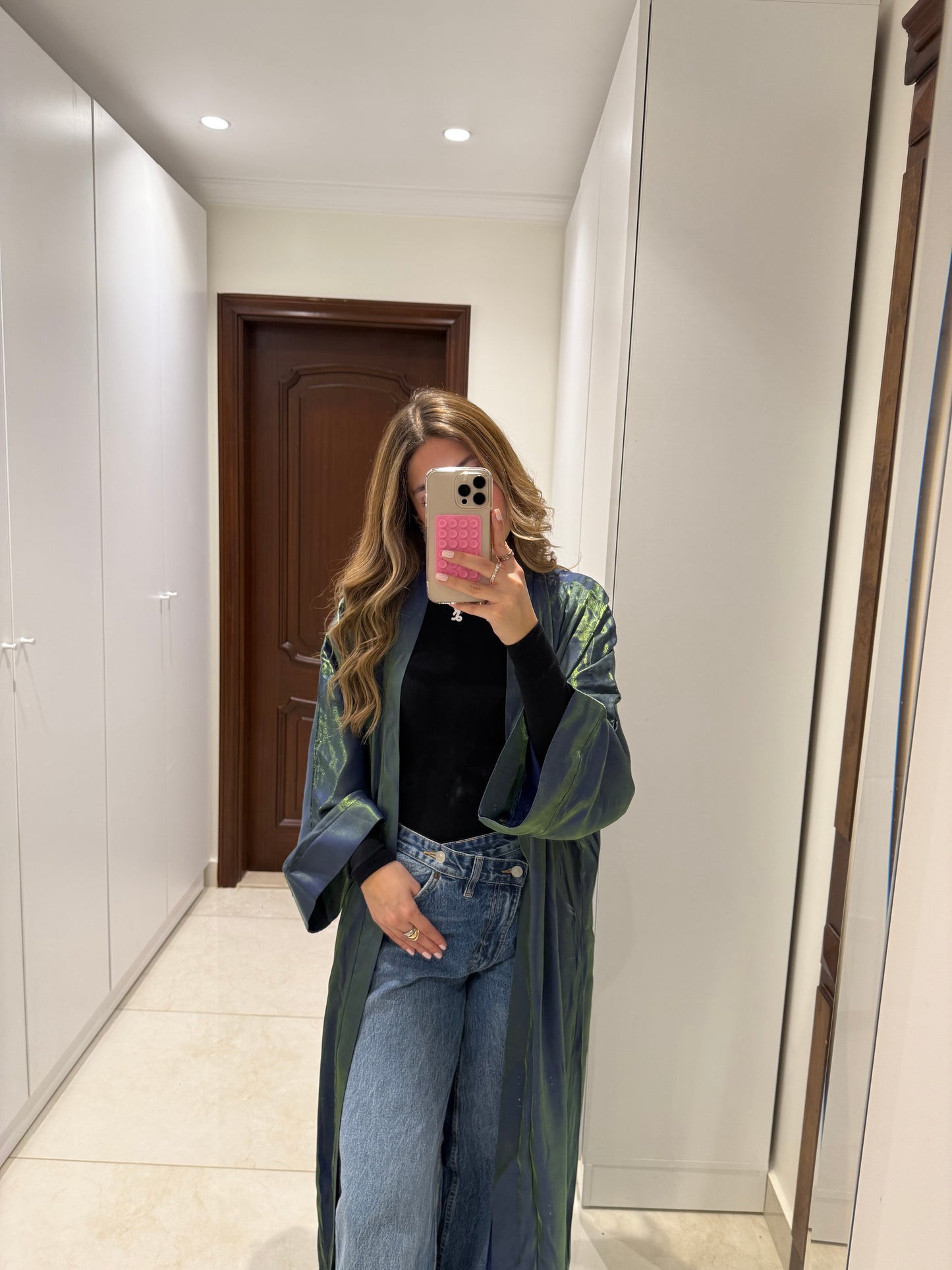 Green Reflective Abaya