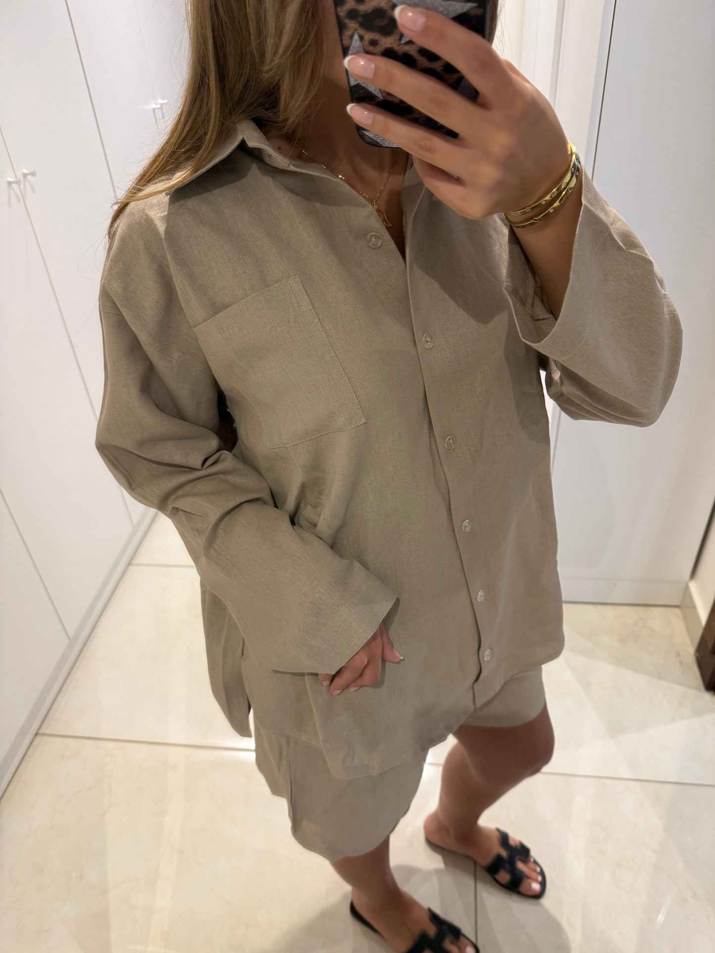 Signature Beige Linen Chemise