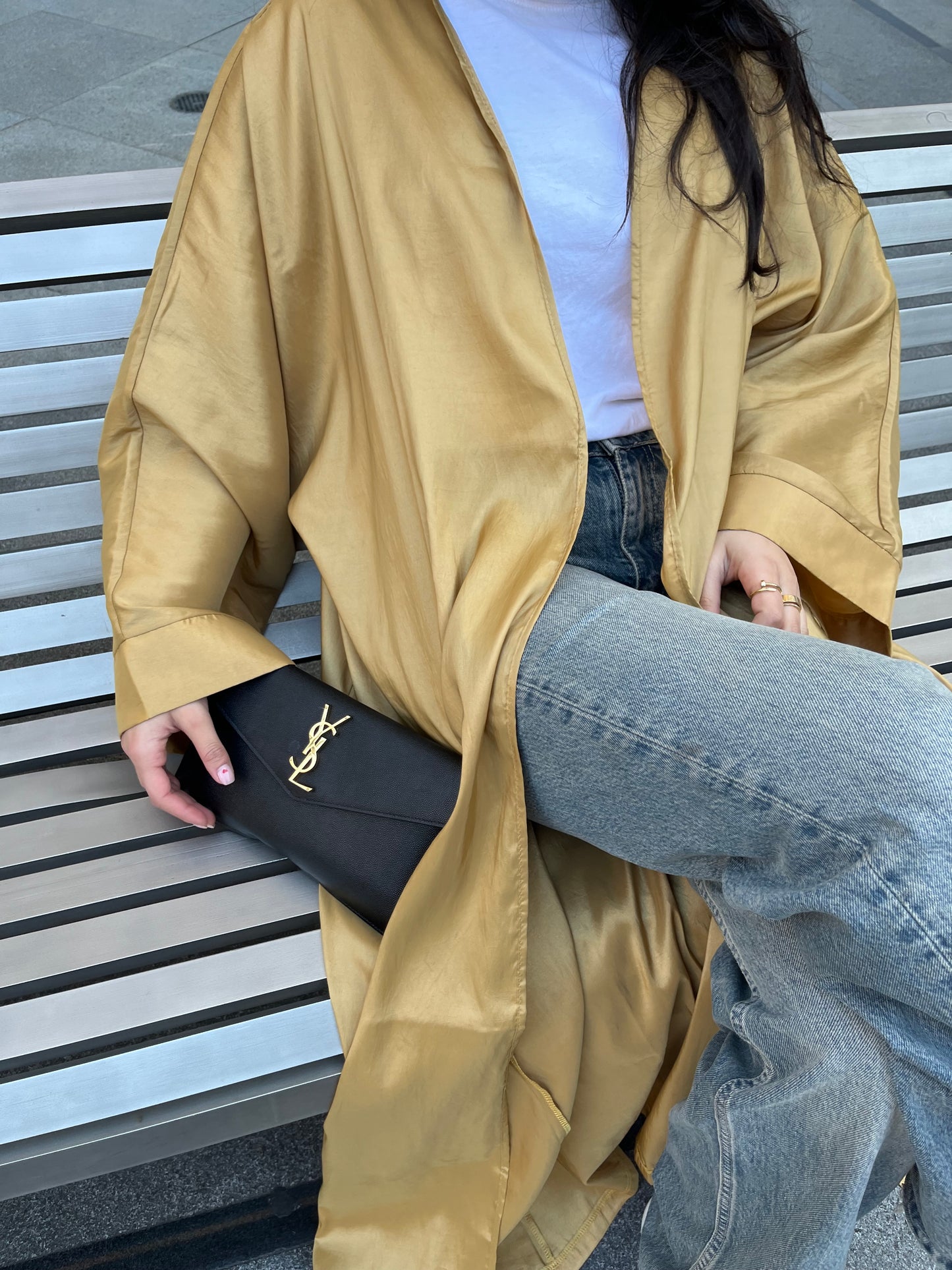 Yellow Reflective Abaya