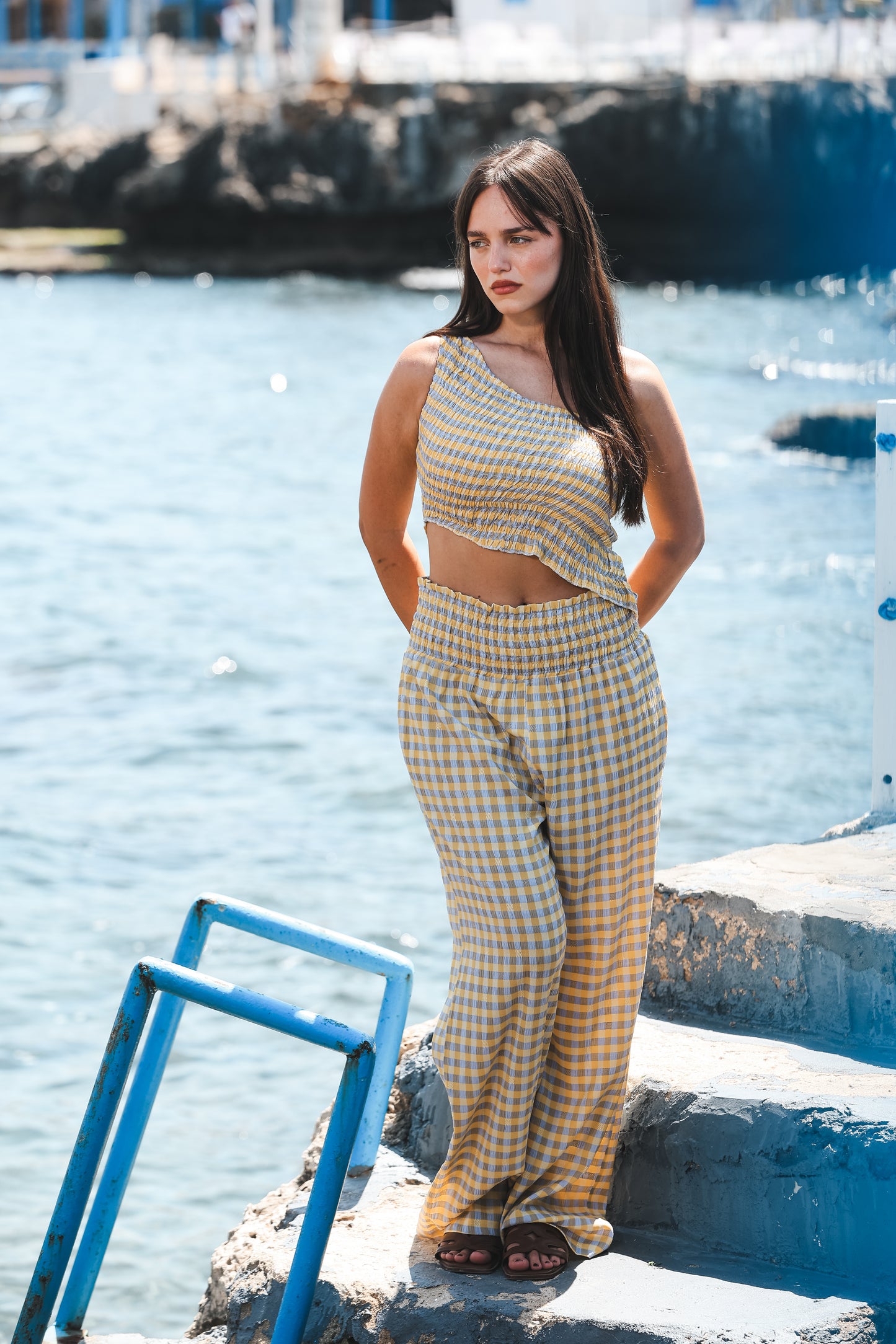 Lavender Lemonade Gingham Set