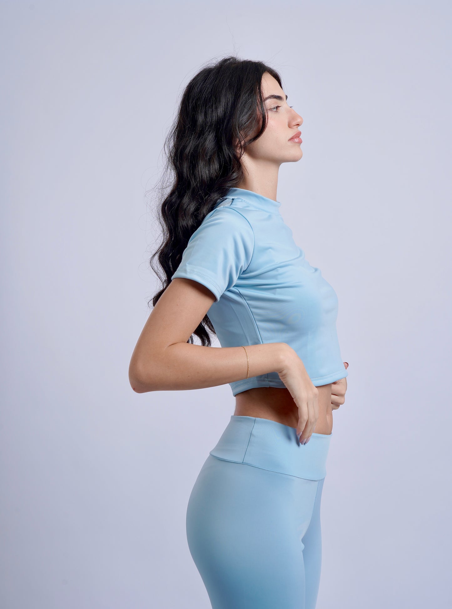 Baby Blue Cropped Tee