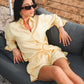 Yellow Linen Shorts