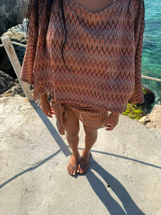 Aperol Spritz Mini Wrap Skirt