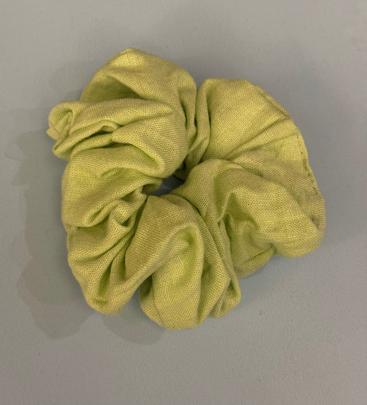 Light Green Linen Scrunchie