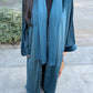 Teal Velvet Abaya