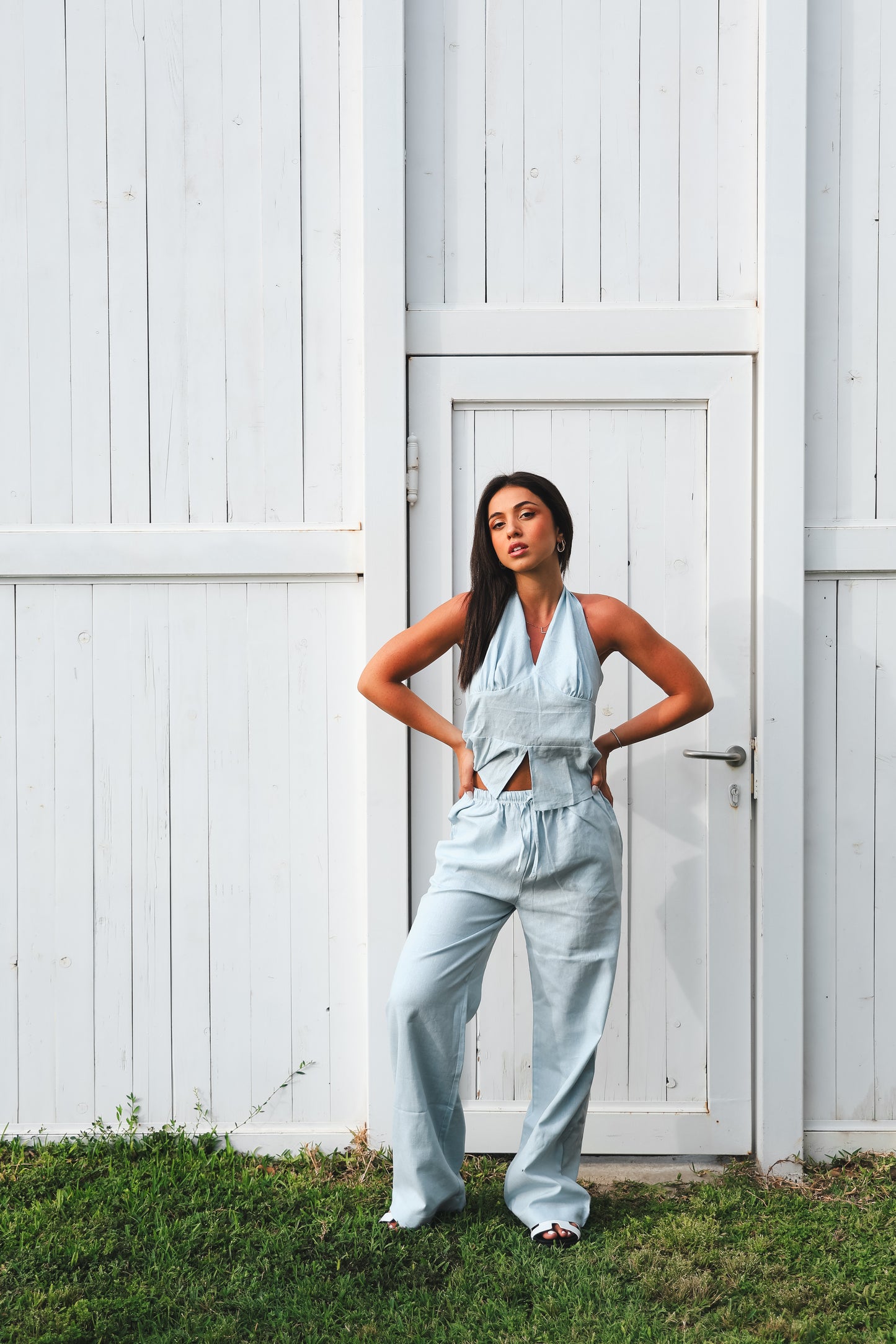 Light Blue Linen Pants