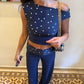 Monaco Navy Dot Set