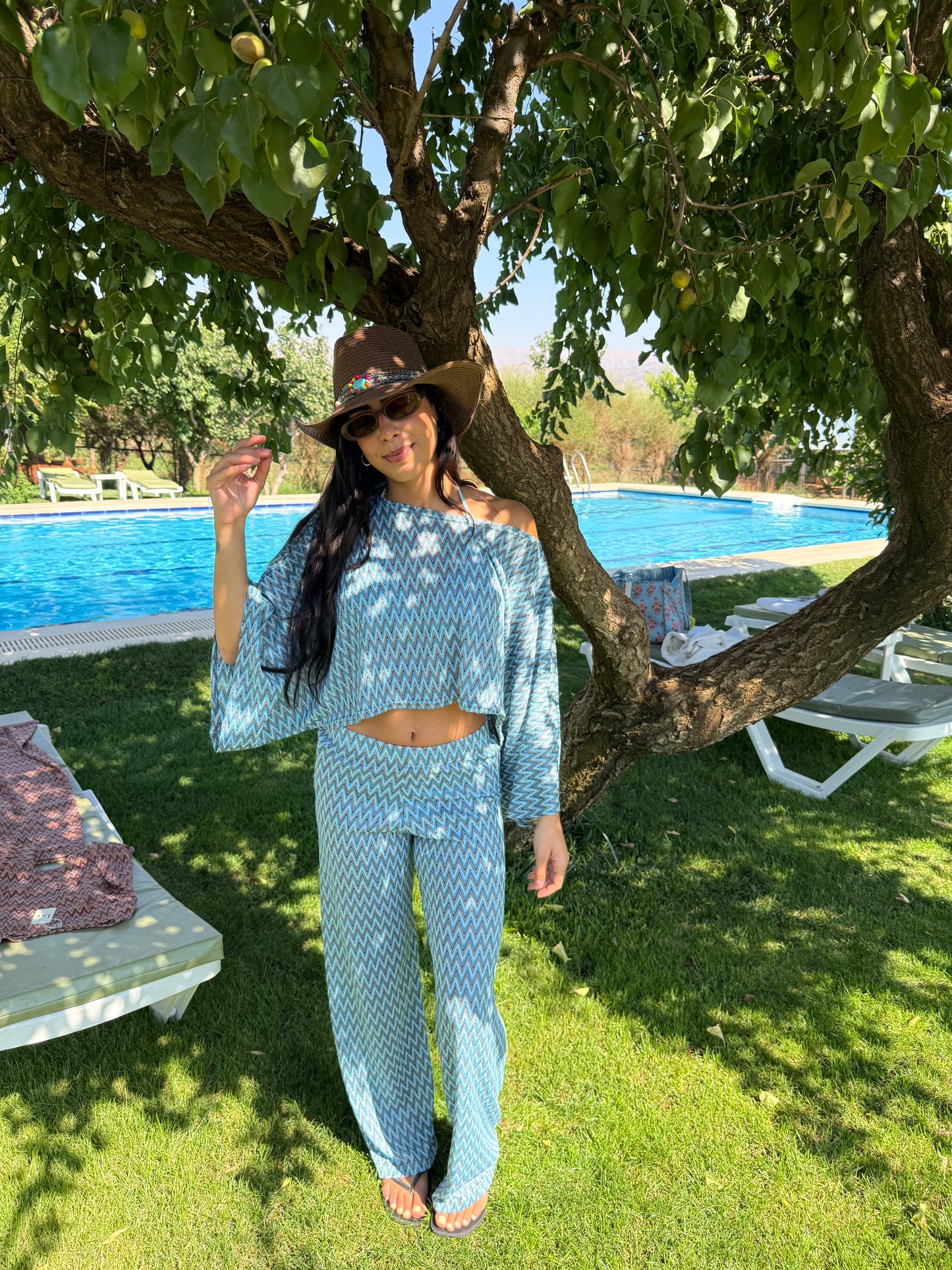 Aegean Sea Poncho Top