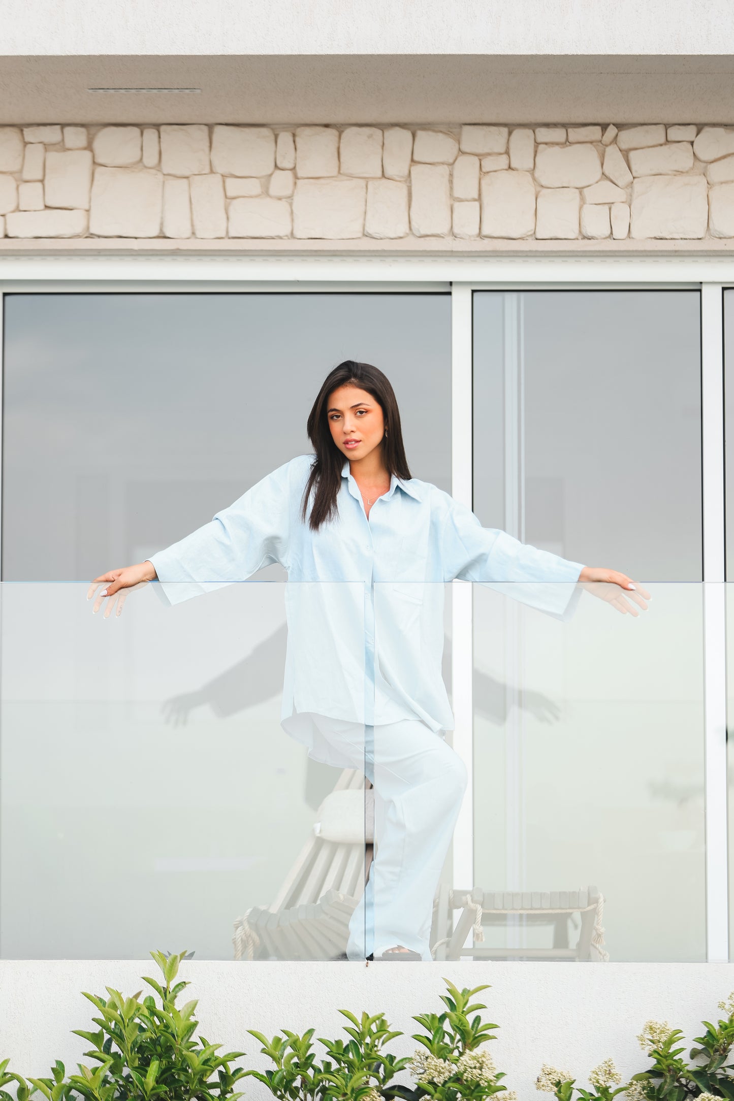 Light Blue Linen Chemise