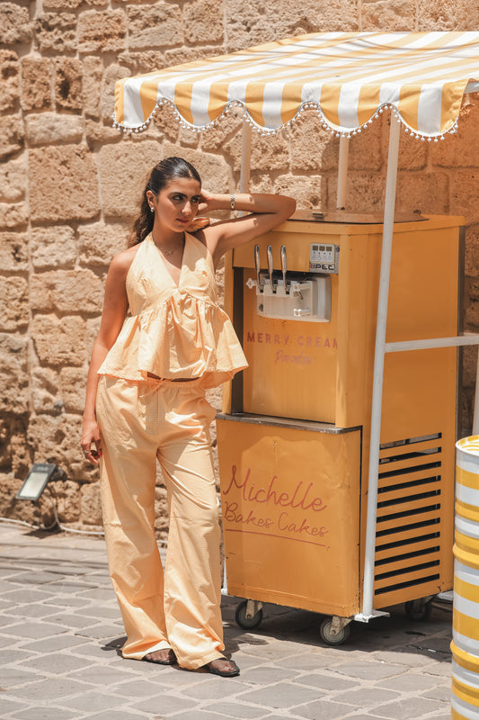 Yellow Gingham Pants