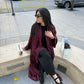 Cherry Satin Abaya