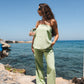 Signature Green Linen Pants