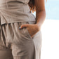 Signature Beige Linen Pants