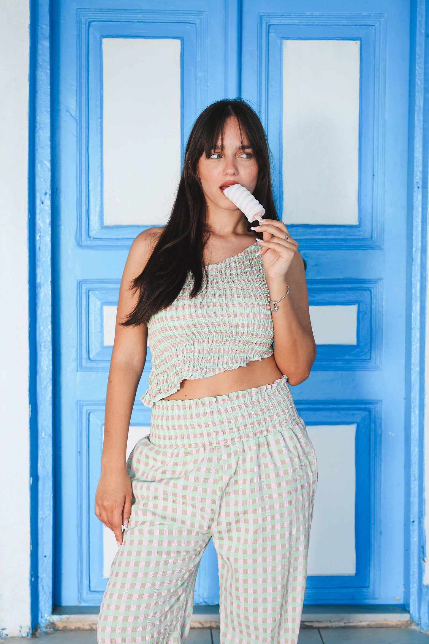Strawberry Kiwi Gingham Set