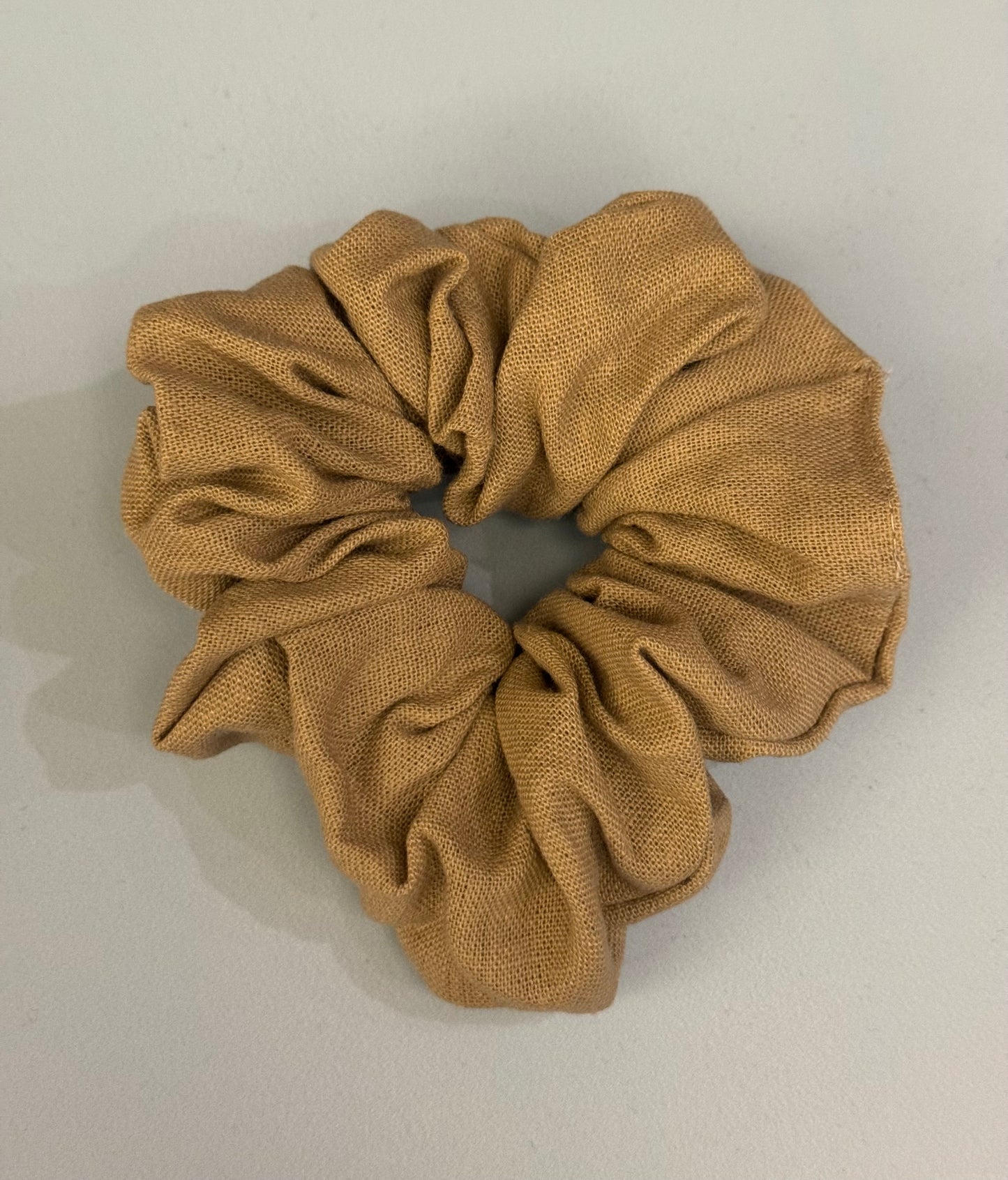 Beige Linen Scrunchie