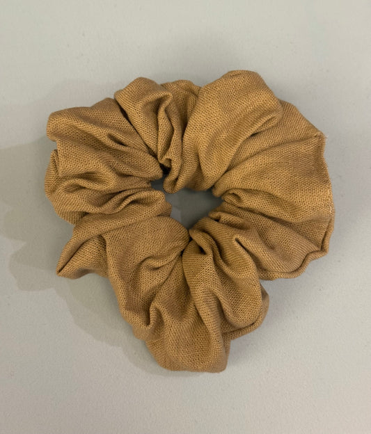 Beige Linen Scrunchie