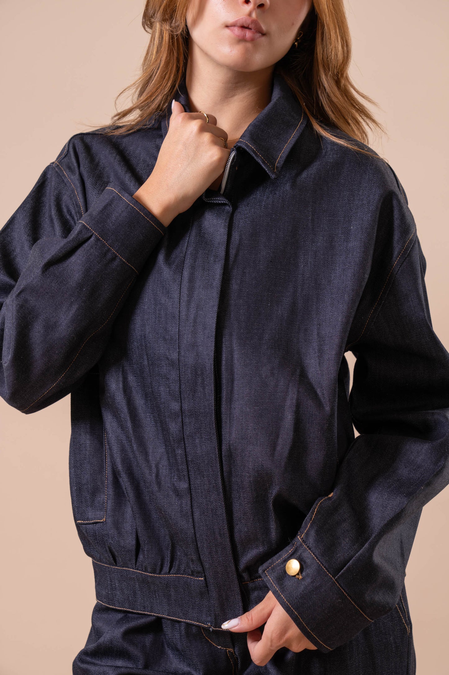 Indigo Bomber Jacket