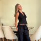 Signature Black Linen Pants