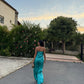 Sea Glass Strapless Satin Set