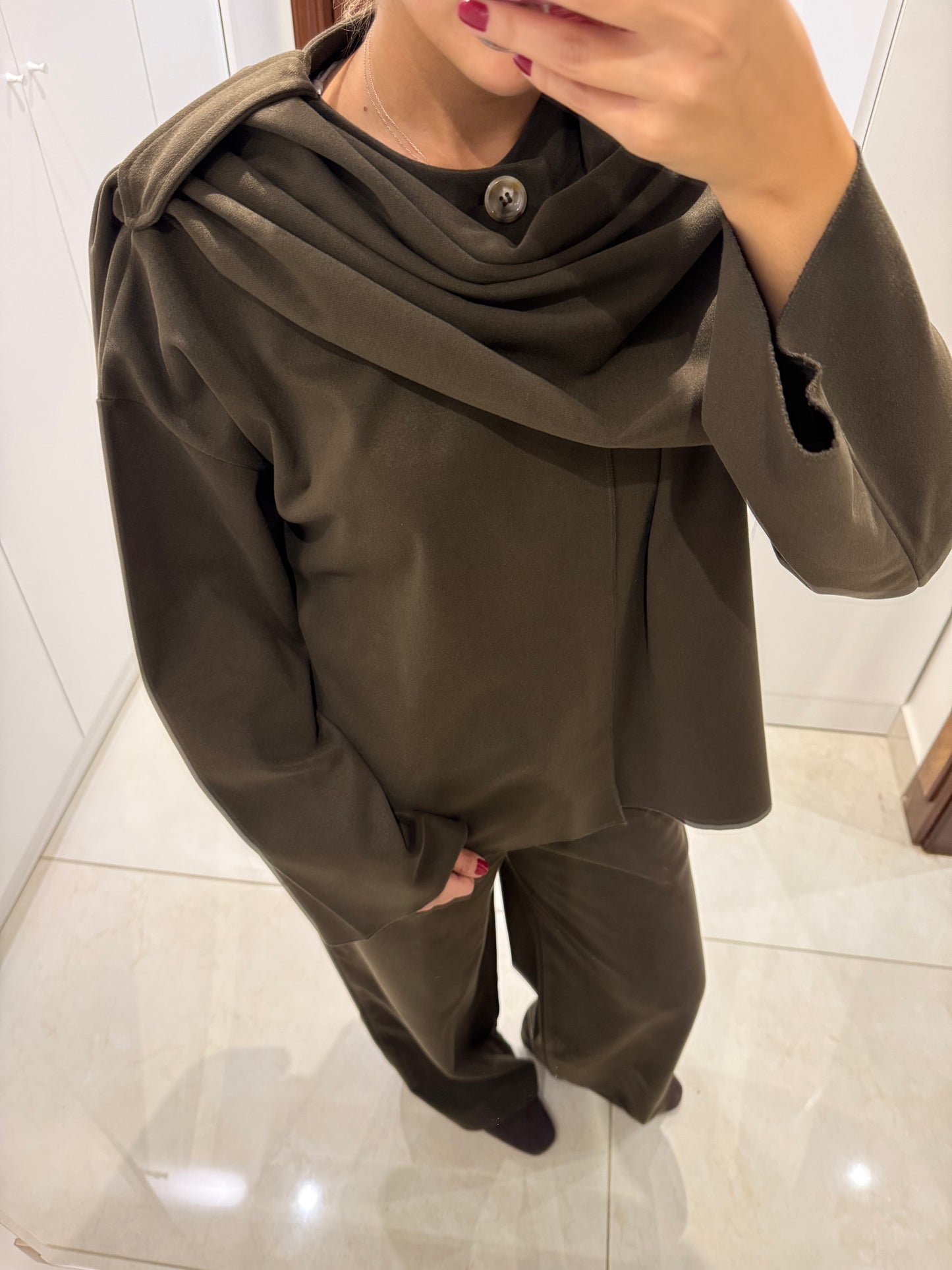 Camille Scarf Jacket - Espresso