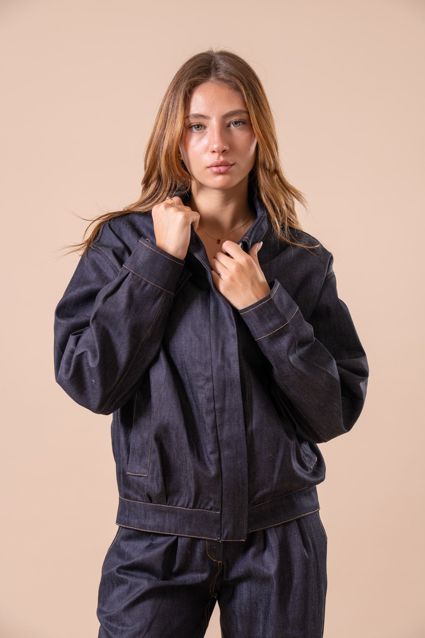 Indigo Bomber Jacket