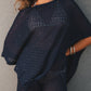 Navy Poncho Set