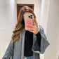 Metallic Grey Chiffon Abaya