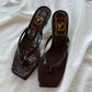 Bare Croc Brown Heel