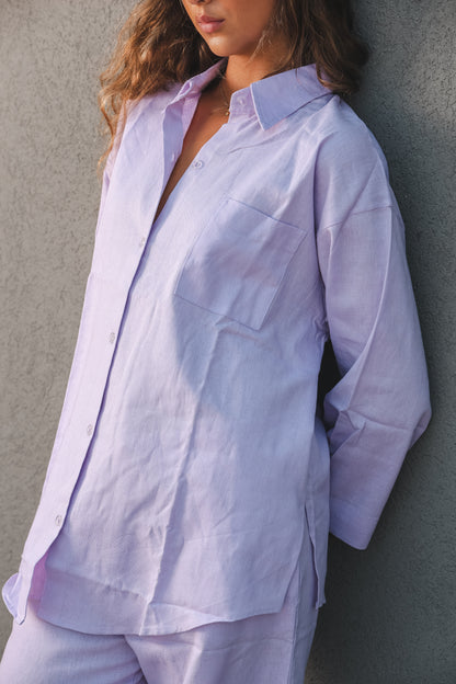 Signature Purple Linen Chemise