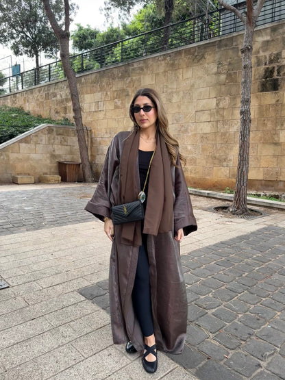 Layl Cocoa Dust Abaya