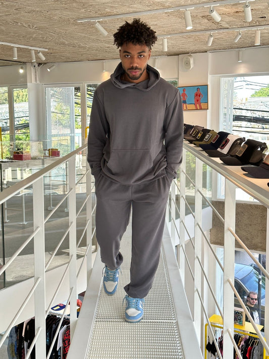 Grey Unisex Cotton Sweatpants