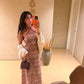 Hibiscus Berry Maxi Dress