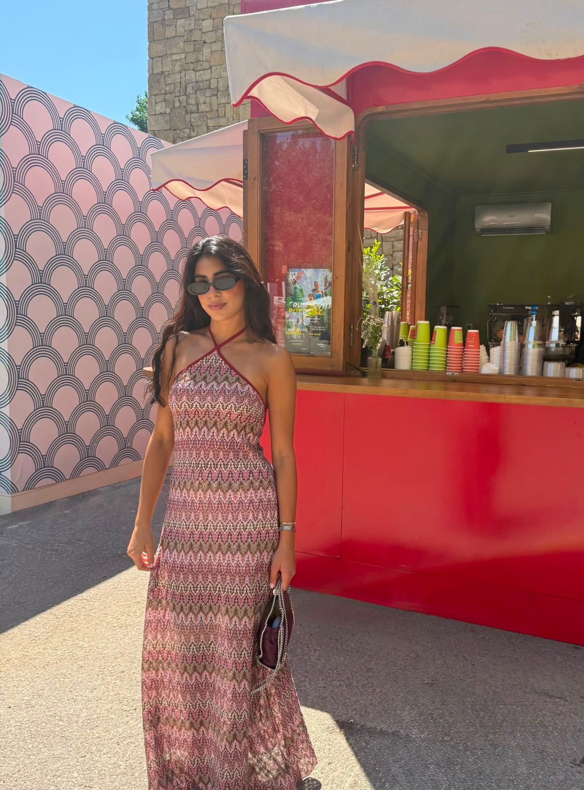 Hibiscus Berry Maxi Dress
