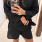 Signature Black Linen Shorts