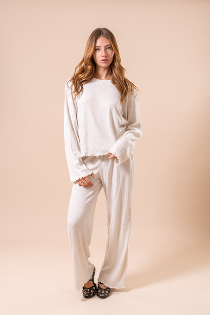 Frosted Frills Set - Off-white
