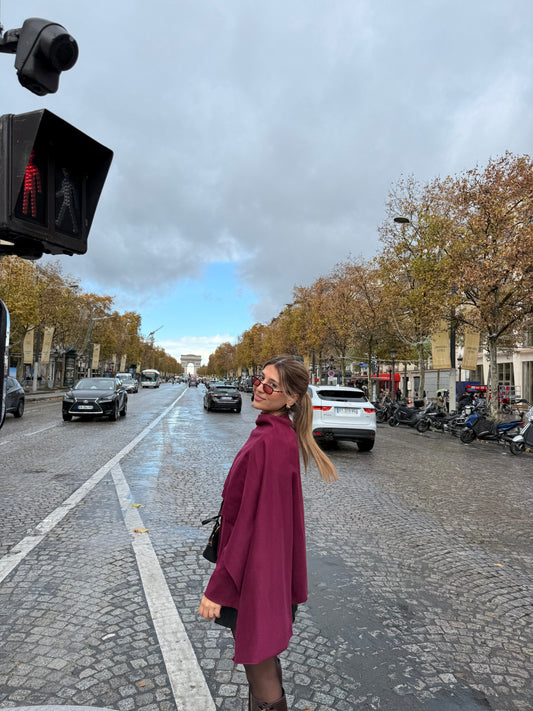 Camille Scarf Jacket - Bordeaux