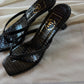Bare Croc Black Heel