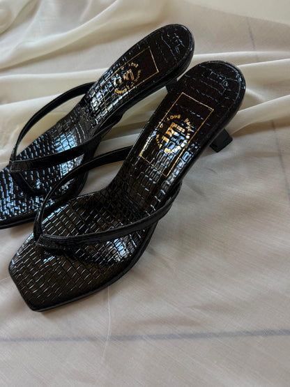 Bare Croc Black Heel