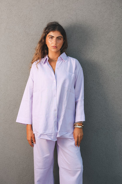 Signature Purple Linen Chemise