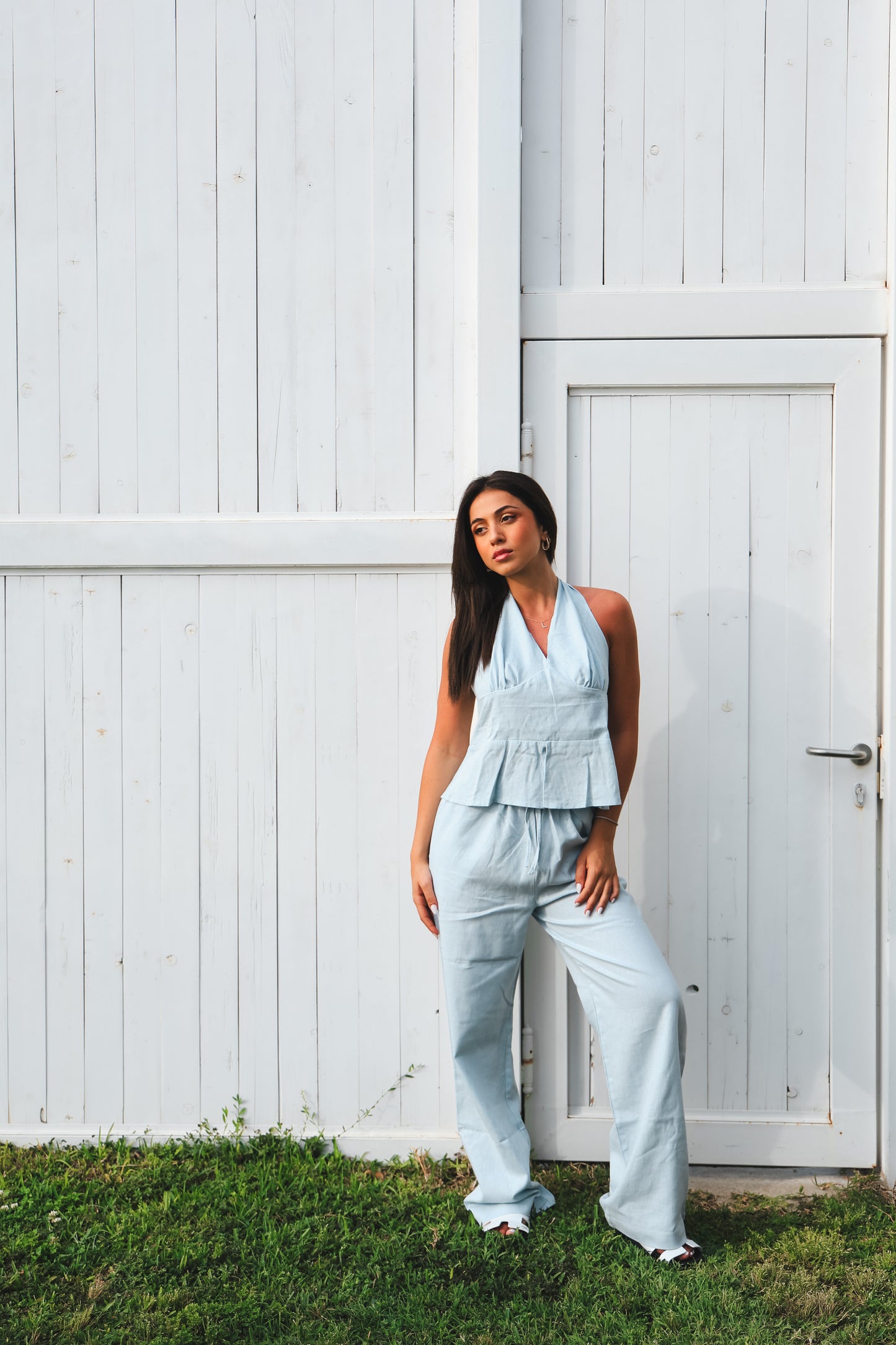 Light Blue Linen Pants